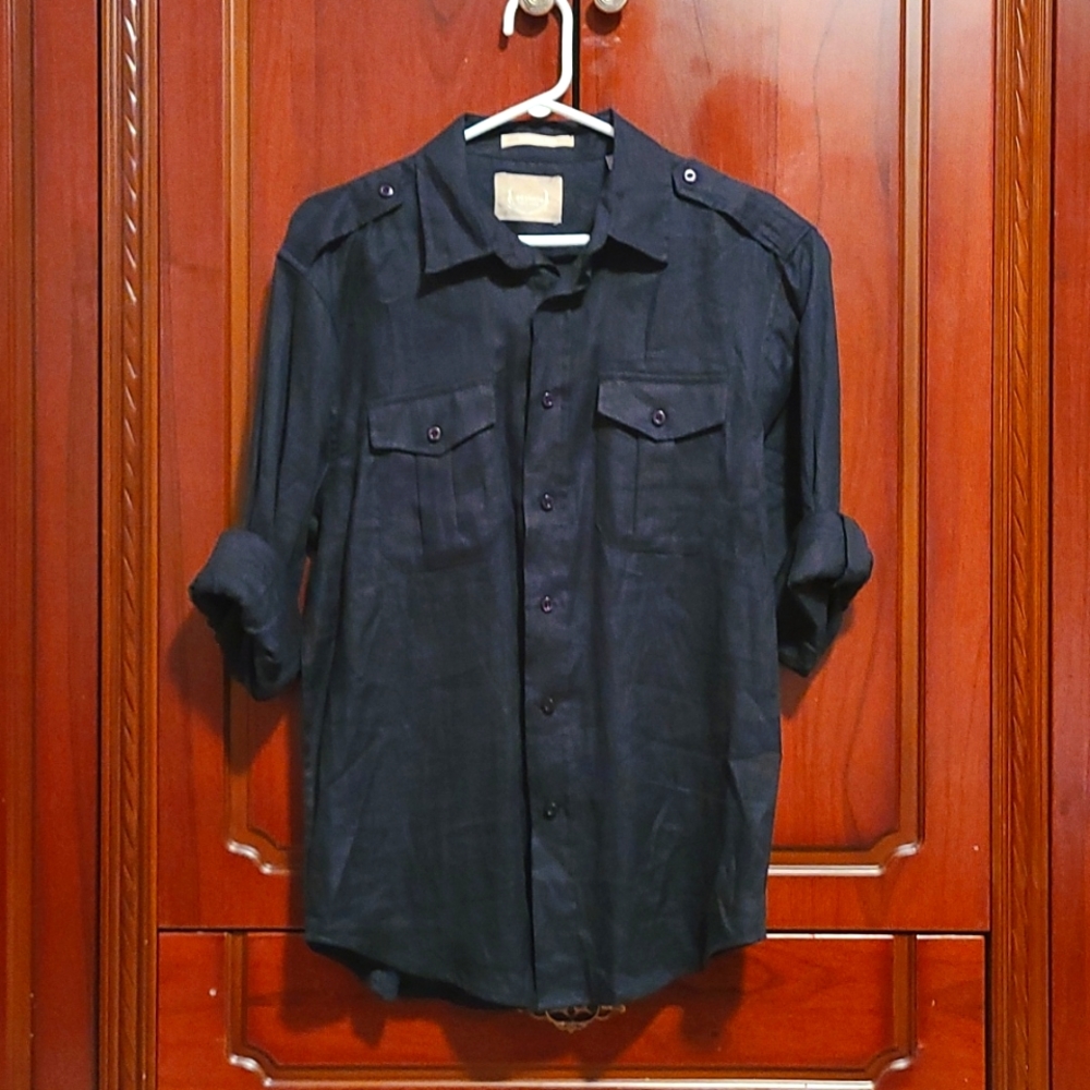 BRUNO New York Black 100% linen